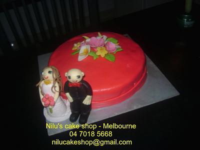 Lovely Wedding Anniversary Cake - Cake by Nilu's Cake Shop-Melbourne