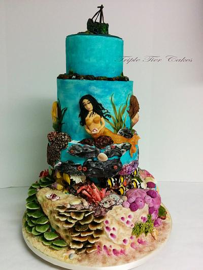 Mermaid Lagoon - Cake by Triple Tier Cakes