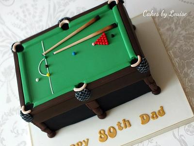 Snooker Table - Cake by Louise Jackson Cake Design