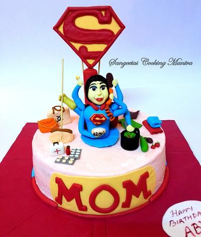 Super-mom theme cake !! - Cake by Sangeeta Roy Ghosh