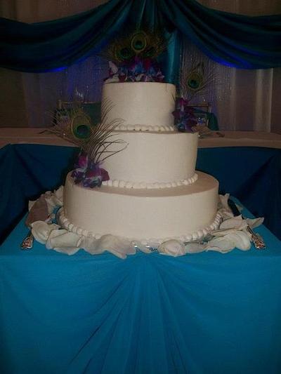 Peacock Wedding Cake - Cake by caymancake