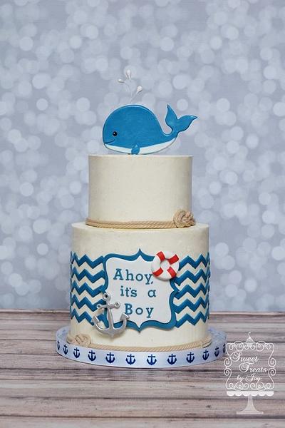 Baby Boy Whale - Cake by Joy Thompson at Sweet Treats by Joy