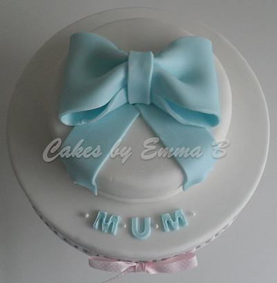 Simple Bow Mothers Day Cake - Cake by CakesByEmmaB