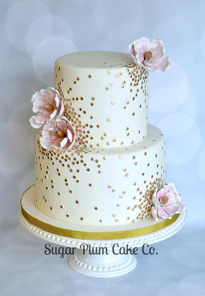 Gold Sequins Cake - Cake by Sugar Plum Cake Co.
