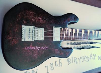 Guitar Cake - 18th Birthday, June 2013 - Cake by Cakes by Ade