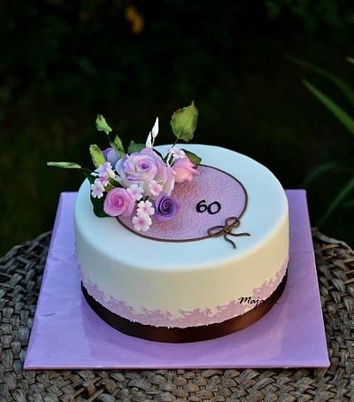 Pink & lilac birthday cake - Cake by majalaska