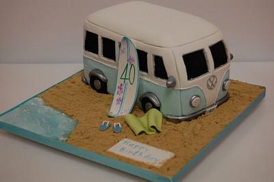 VW campervan  - Cake by becky Jenkins