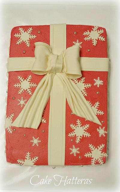 Christmas Gift Cake Red - Cake by Donna Tokazowski- Cake Hatteras, Martinsburg WV