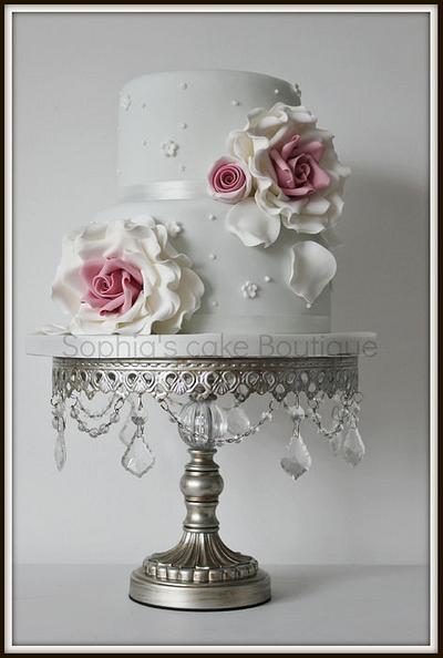 two tier rose cake - Cake by Sophia's Cake Boutique