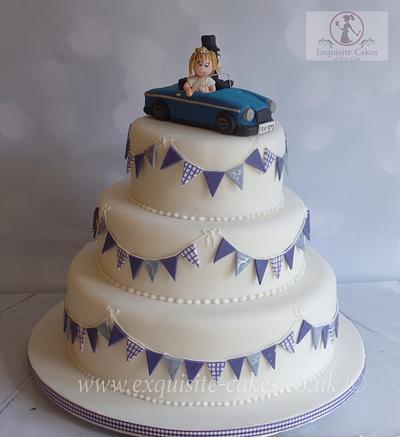 Bunting themed wedding cake - Cake by Natalie Wells