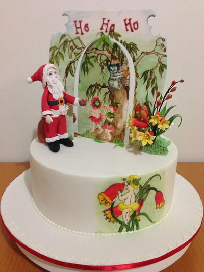 Santa's magical revolving door - Cake by Hong Guan