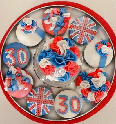 30th Rule Britannia Cupcakes - Cake by Sugar-pie