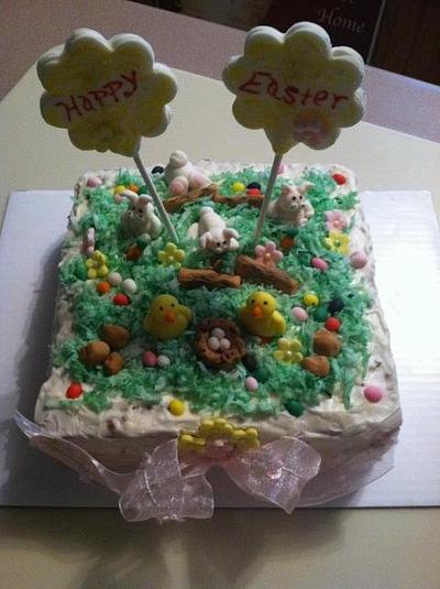 Bunny and Chick Easter Cake - Cake by Patty Cake's Cakes
