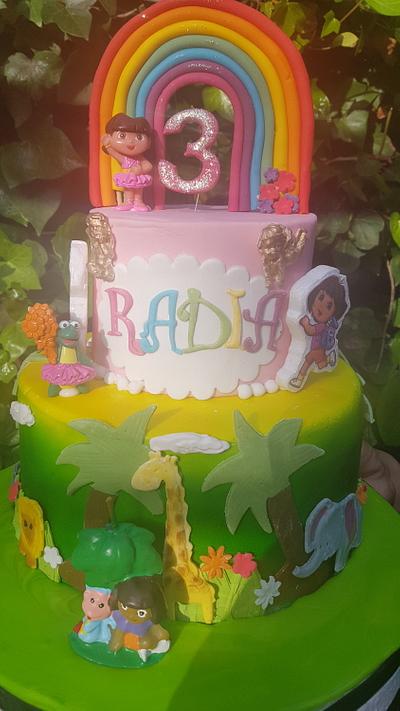 Dora cake  - Cake by Vanillaskycakes5