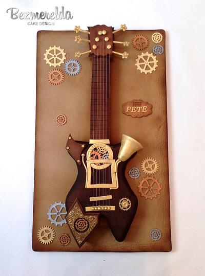 Steampunk Guitar - Cake by Bezmerelda