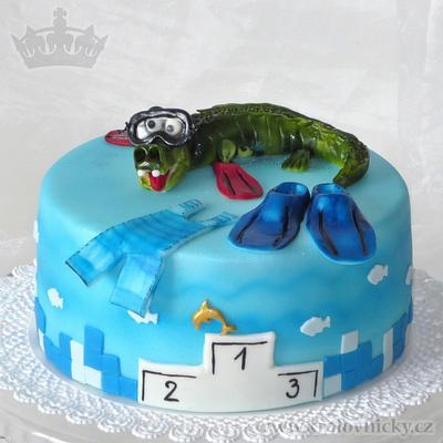 Swimming club Crocodile - Cake by Eva Kralova