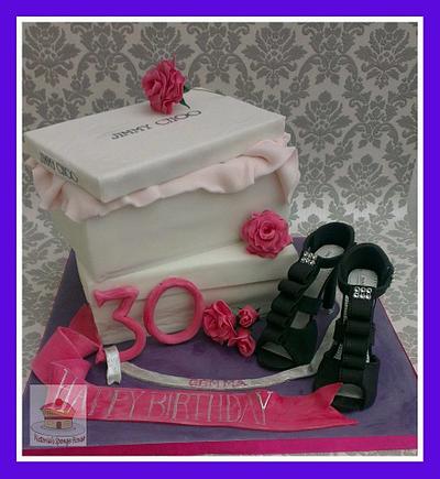 Jimmy Choo shoes and shoe boxes  - Cake by Victoria's Sponge House