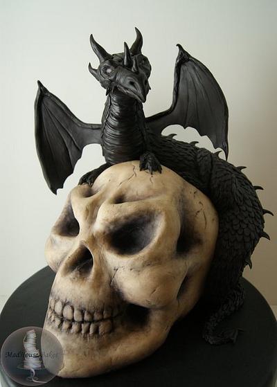 Dragon and Skull Cake - Cake by Tonya Alvey - MadHouse Bakes