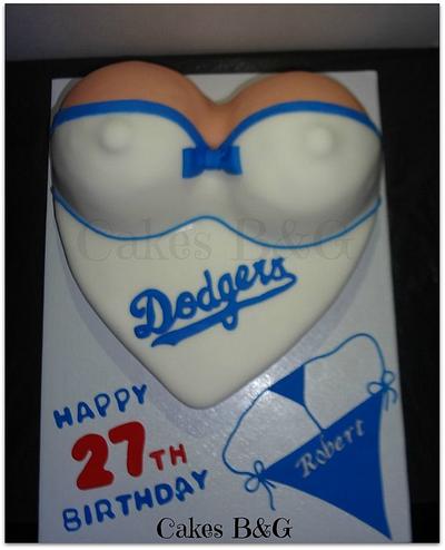 Dodgers Naughty Cake - Cake by Laura Barajas 
