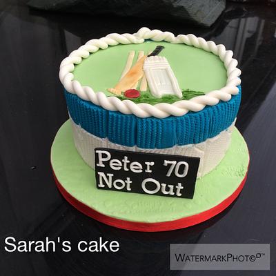 Cricket 70th cake - Cake by Sarah's cakes