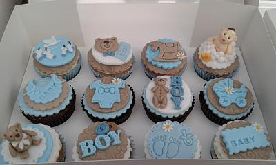 Blue is the colour - Baby shower cupcakes - Cake by Karen's Kakery