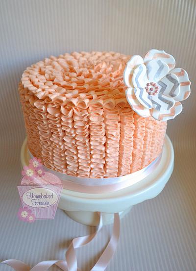Buttercream ruffle wedding cake - Cake by Amanda Earl Cake Design