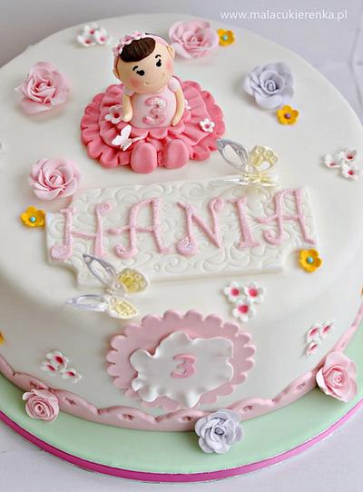 Birthday cake - pink girl - Cake by Natalia Kudela