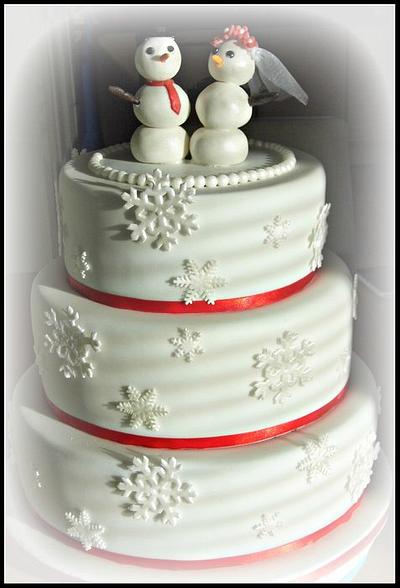 Christmas Snowflake Wedding Cake - Cake by Jackie - The Cupcake Princess