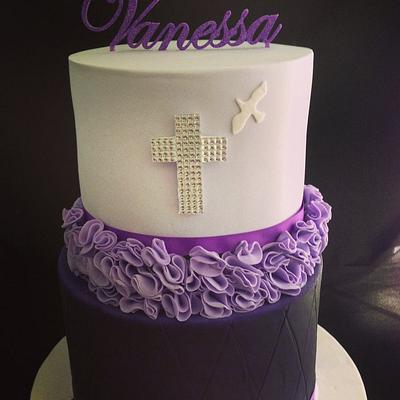 Communion cake  - Cake by Priscilla's Cakes