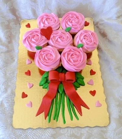 Roses Cupcake Display - Cake by Sugar Me Cupcakes