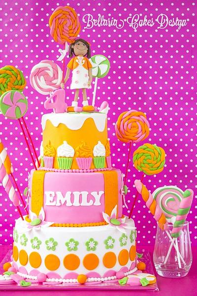 Candy cake for a little girl's birthday - Cake by Bellaria Cake Design 