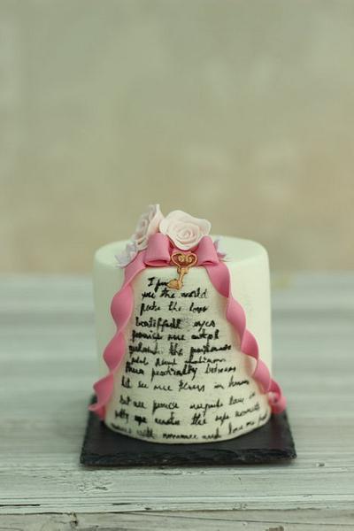 Vintage letter mini cake - Cake by Tânia Santos