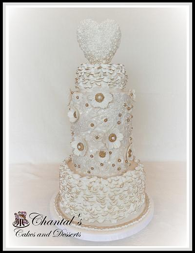 Ruffles, Lace & Jewels - Cake by Chantal Fairbourn