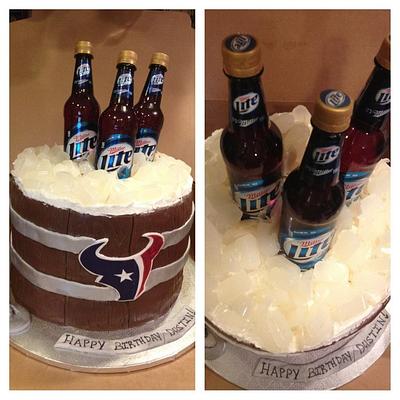 Texan beer bucket  - Cake by Beverly Coleman 