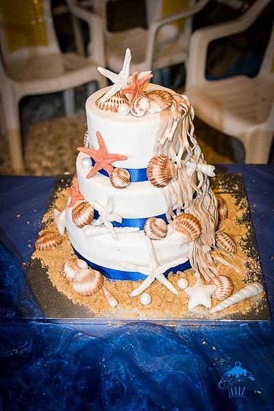 Anniversary Sea themed Cake - Cake by Estro Creativo