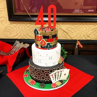 Casino Birthday Cake - Cake by Maria @ RooneyGirl BakeShop