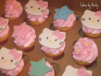 Hello Kitty Cupcakes - Cake by Becky Pendergraft