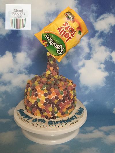 Jelly Tots Pouring Cake - Cake by Deb