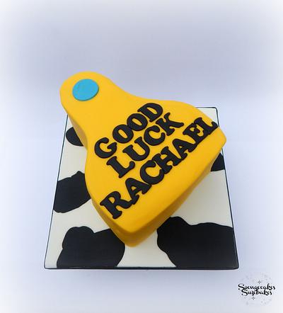 Cow Ear Tag Cake - Cake by Spongecakes Suzebakes
