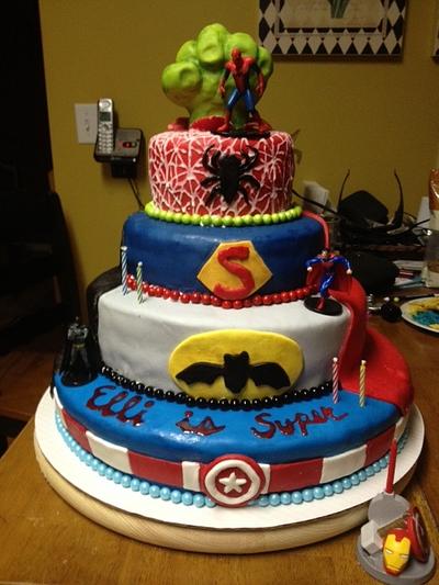Super Hero Birthday Cake - Cake by grandmaB