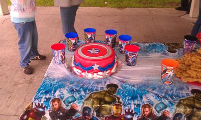 Captain America themed Graduation Cake - Cake by KarenCakes