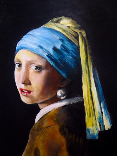  Girl with the pearl earring  - Cake by Calli Creations