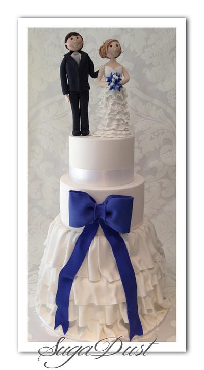 Ruffle Wedding cake - Cake by Mary @ SugaDust