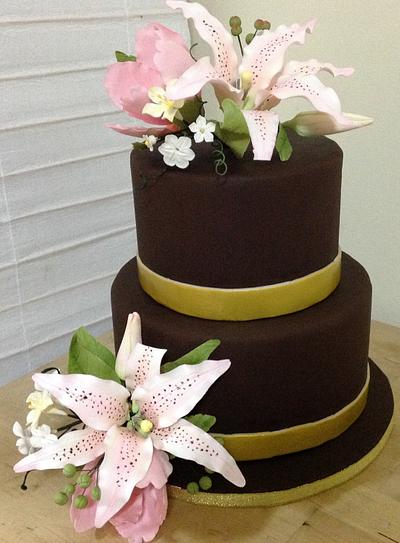 Lilies & Tulips PME Sugar Flowers Course Cake - Cake by MariaStubbs