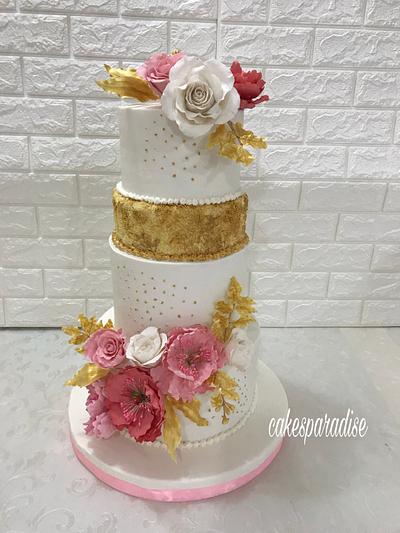 wedding cake  - Cake by cakesparadise2012