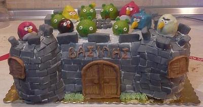 angry birds castle cake - Cake by Maria Tsilinikou