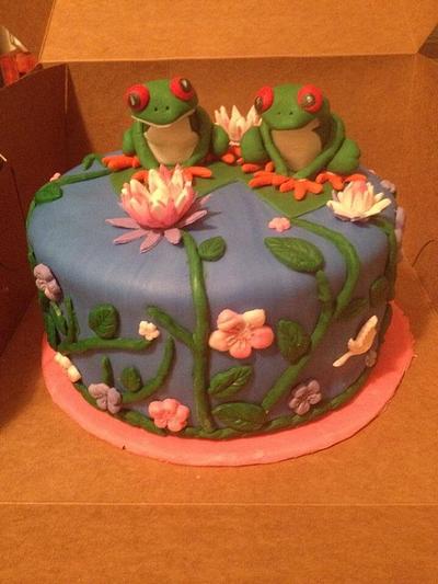 Frogs on a Lilly Pad - Cake by Trixy LemonDrop