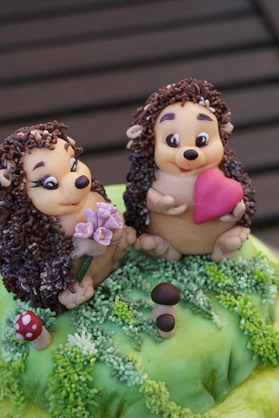 Two little hedgehoges - Cake by Katarzynka