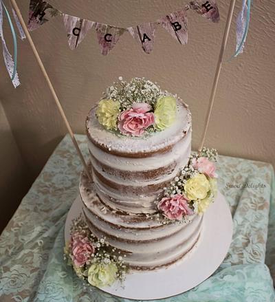 Shabby Chic Baby Shower Cake  - Cake by Sweet Delights By Krystal 