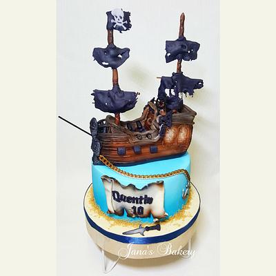 Pirate ship cake - Cake by Jana Bleeker-Antoninova